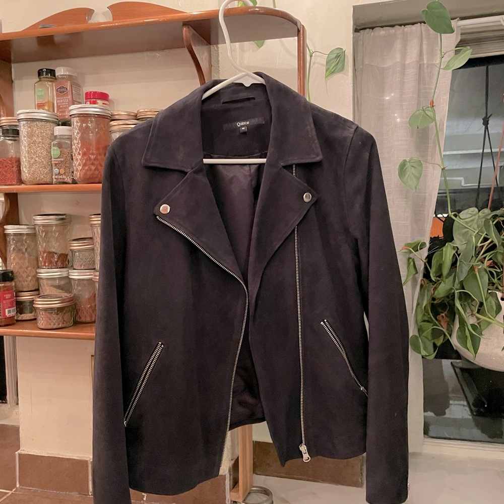 Quince 100% Suede Biker Jacket